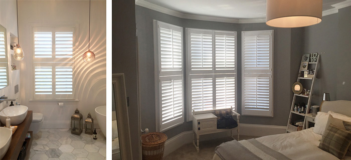 Tier on tier shutters for sash & bay windows
