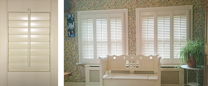 Traditional Style with Centred Tilt Rod by Plantation Shutters Ltd
