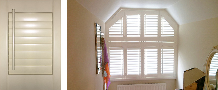 Traditional Style with Offset Tilt Rod by Plantation Shutters Ltd